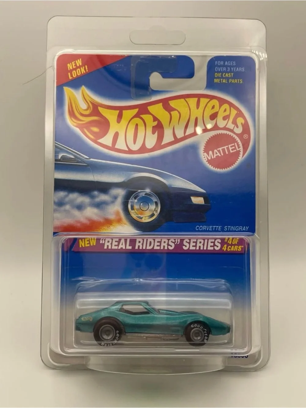Hot Wheels 1994 Real Riders Series Corvette Stingray Aqua Green BEAUTIFUL